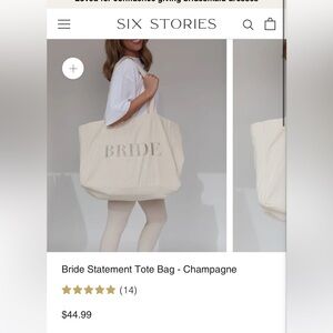 Six Stories BRIDE tote